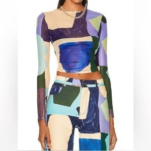 Miaou Abstraction Long Sleeve Tee